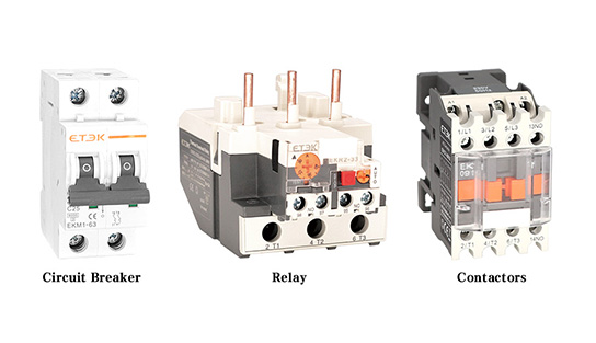 The difference between circuit breaker, contactor, relay？